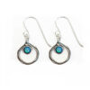 Small Circular Hook Earrings with Opalite