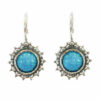 Opalite Hook Drop Earrings with Vintage Design