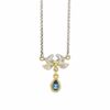 Sophie Harley – Twin Pegasus Necklace with London Blue Topaz Charm