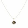 Adele Taylor Jewellery | Oxidised Silver and Gold Circle (Sterling Silver Chain)