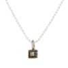 Adele Taylor – Oxidised Silver and Gold Square (Sterling Silver Chain)