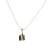 Adele Taylor Jewellery – Oxidised Silver and Gold Stripe Square Necklace