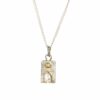 Organic Rectangular White Topaz Necklace