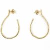 Organic Oval Hoop Studs (Sterling Silver/Gold Plated)