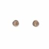 Adele Taylor Earrings | Small Circle Studs with Gold Detail