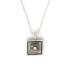 Two Tone Square Layer Pendant Necklace