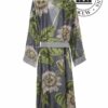 One Hundred Stars Dressing Gowns Passion Flower Grey