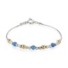 Gold Fill, Silver and Light Blue Opal Bracelet