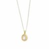 Gold Encased Moonstone Necklace