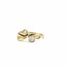 9ct Gold Double Diamond Leaf Ring