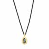 Gold Encased Labradorite Necklace