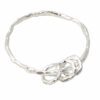 Rustic Bangle With Three Halo Charms