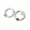 Halo Studs With London Blue Topaz