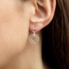 Catena Front Hoop Studs (Silver/Gold-Plated)