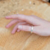 Chunky Sliver Ring With Solid Gold Rectangle