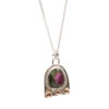 Fi Mehra Jewellery | Watermelon Tourmaline Pendant With 3 Rose Gold Balls