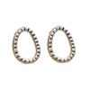 Little Striped Silver Eclipse Studs