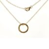 Delicate Circle Hammered Gold Necklace