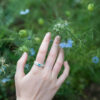 Silver and 9ct Gold Sky Blue Topaz Ring