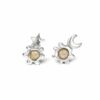 Millie Savage Oogie Boogie Star Moon Studs (White or Blue Opal)