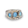 Millie Savage Jewellery | Opal Trio Ring (Blue or White)