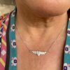 Fi Mehra Jewellery | Silver Angel Wing Heart Necklace – Medium