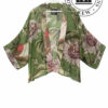 One Hundred Stars Passion Flower Kimono Green