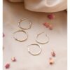 Wild Fawn Jewellery Organic Hoop Earrings (Gold or Silver)