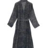 One Hundred Stars Dressing Gown Marbled Indigo