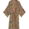 One Hundred Stars Crepe Long Kimono Autumn Chintz