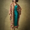 One Hundred Stars Crepe Long Kimono Autumn Chintz