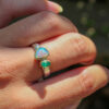 Opal and Emerald Ring