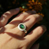 Oval Green Tourmaline Ring