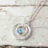 Ripple Pendant Swiss Blue Topaz