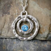 Ripple Pendant Swiss Blue Topaz