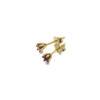 9ct Recycled Gold – 3mm Claw Set Stud Earrings (Ruby,Sapphire)