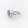 Silver & 9ct Gold Amazonite Ring