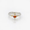 Silver & 9ct Gold Fire opal Ring