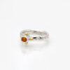 Silver & 9ct Gold Fire opal Ring