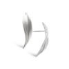 Mavilo Curved Leaf Stud Earrings