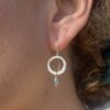 Adele Taylor – Carved Apatite Crystal Circle Drop Earrings