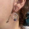 Adele Taylor – Carved Blue Sapphire Circle Drop Earrings