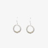 Adele Taylor – Silver Circle & 18ct Gold Dot Drop Earrings