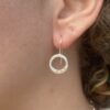 Adele Taylor – Silver Circle & 18ct Gold Dot Drop Earrings