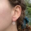 Adele Taylor – Silver Circle &  Detail Drop Earring