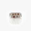 Fi Mehra – Orange Sapphire & Diamond Starburst Ring