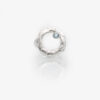 Handmade Silver Halo Ring With Aquamarine