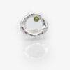 Handmade Silver Halo Ring With Green Peridot