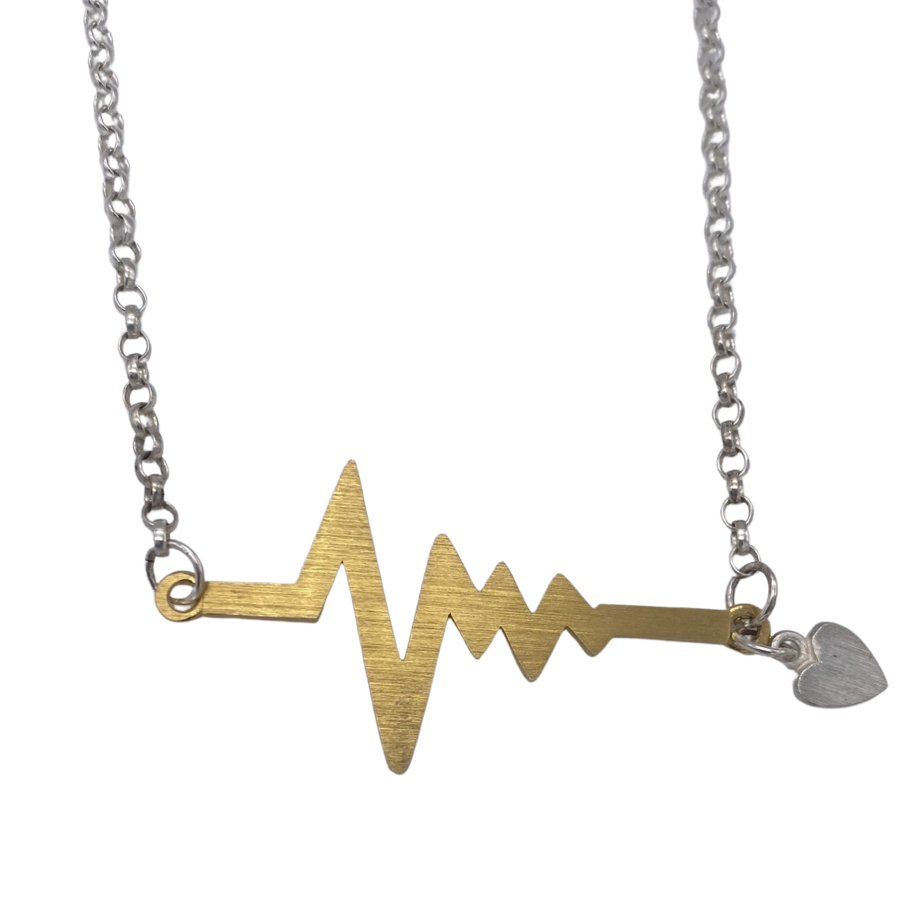 Chambers & Beau - Heartbeat Necklace (Silver/Gold-Plated) - Armed