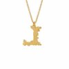 Alex Monroe Floral Letter L Necklace